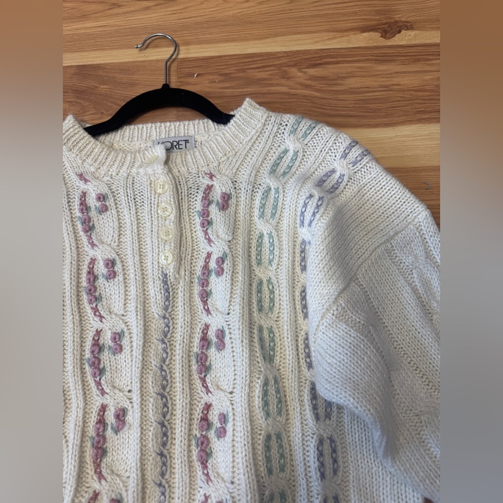 Vintage Grannycore Knit Sweater - Picture 2 of 6